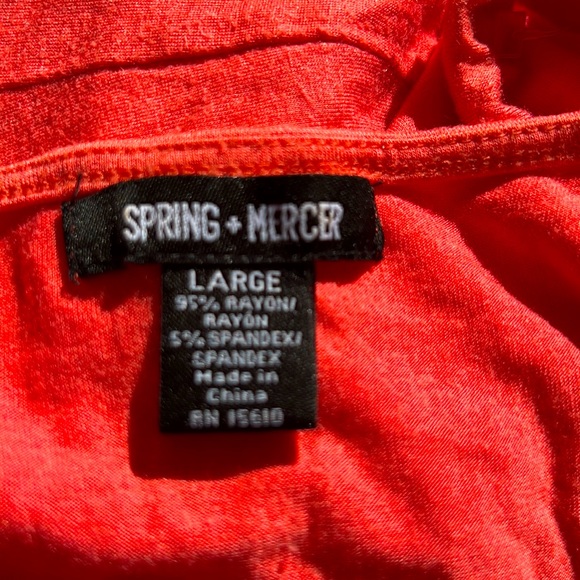 Sleeveless Knit Top Spring+Mercer,Size L ,Coral Orange,Triple Knot Design,EUC - Picture 7 of 10